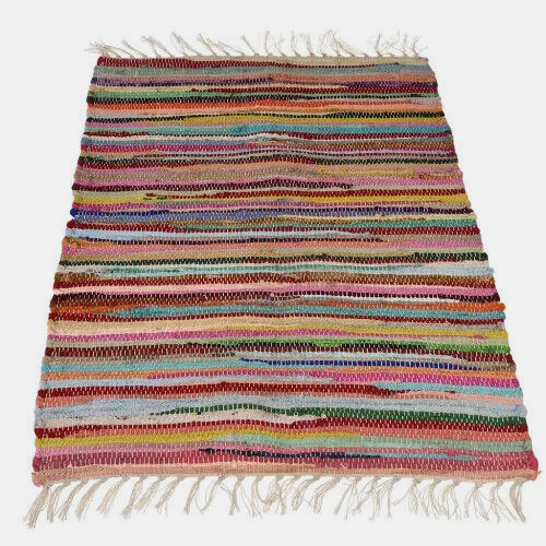 Recycled cotton rag rug - rag,