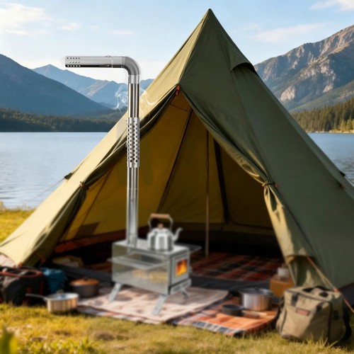 Camping stove pipe stainless - pipe,