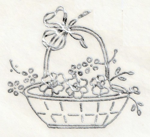 Vintage embroidery transfer - vintage,