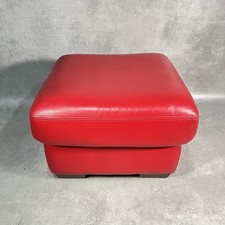 Red Land Of Leather Ottoman