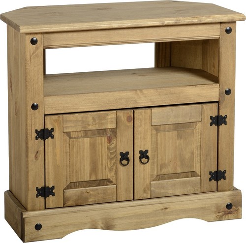 Solid pine door corner tv - solid,