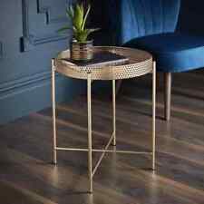 Gold Metal Side End Tray Table Round Coffee Table for Living Room