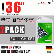 2PACK 36" Chainsaw Chain Fits STIHL MS640  MS650  MS660  MS661  3/8" .063" 114DL