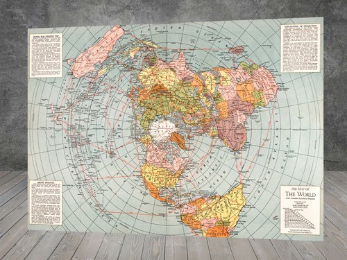 1943 flat earth world - flat,