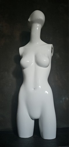 Vintage long neck white half - long,