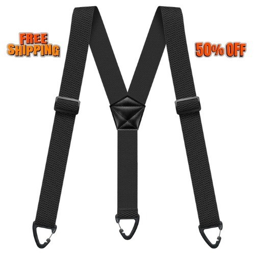 Heavy duty elastic suspenders - heavy,