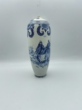 Royal Bonn Delft Blue And White Bottle Vase Approximately 21cm
