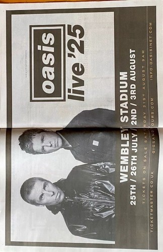 Oasis live reunion tour dates - oasis,