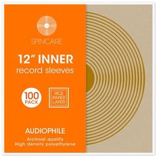 100x 12" Inch Anti Static Inner Vinyl LP Record Sleeves | SPINCARE AUDIOPHILE