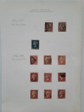 Gb Penny Red And 2d Blue On A