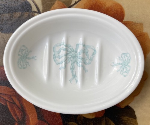 Vintage white soap - soap, dish