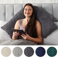 Teddy Fleece V Shaped Pillow Body Neck Support Pregnancy Orthopaedic Cushion