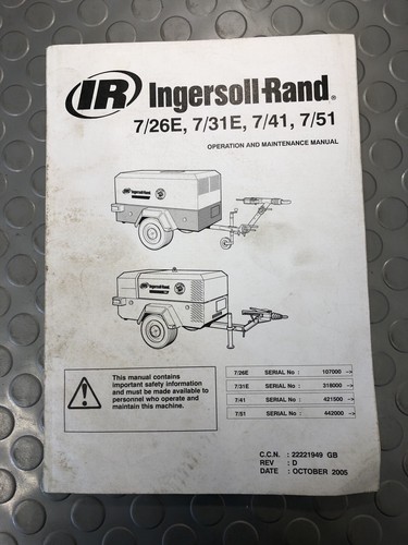 Ingersoll rand 26e - ingersoll-rand, 7/26e