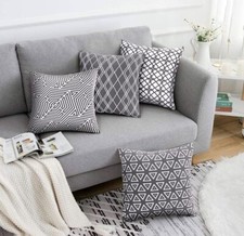Pack of 4 Extra Deep Standard Sizes Cushion Covers for Bed Sofa Scatters