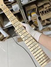 Reverse headstock Stainless steel 22fret maple guitar neck white block Inlay TL