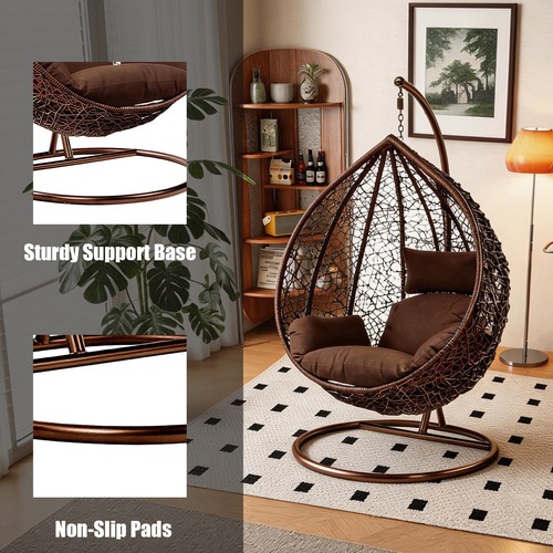 Hanging rattan egg chair - rattan,