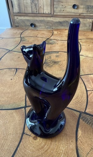 Bristol blue glass cat ring - bristol,