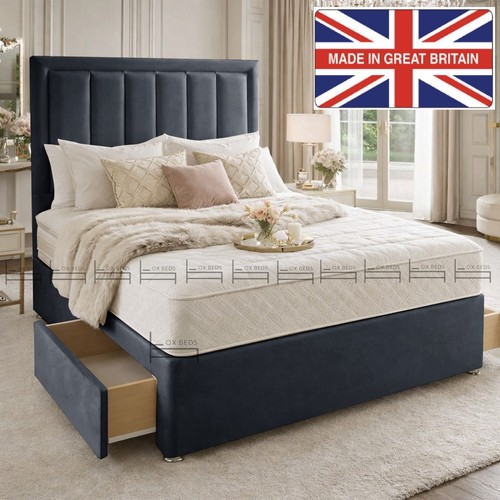 Luxury plush velvet divan base - luxury,