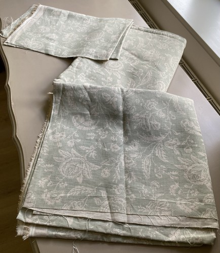 Cabbages roses linen fabric - linen,