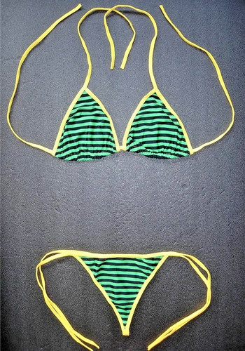 Sexy green yellow striped - green,