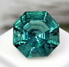 Natural Grandidierite Bluish Green Asscher Cut 19.40 Ct Rare Gemstone Certified