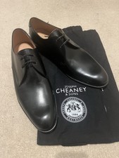 Joseph Cheaney Men's Black 2 Eyelets Derby Shoes Size UK8.5F Brand New