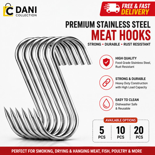Meat hooks premium stainless - hooks,
