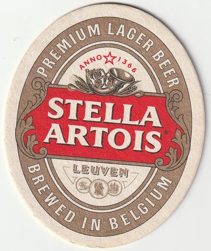Beer mat stella - beer,