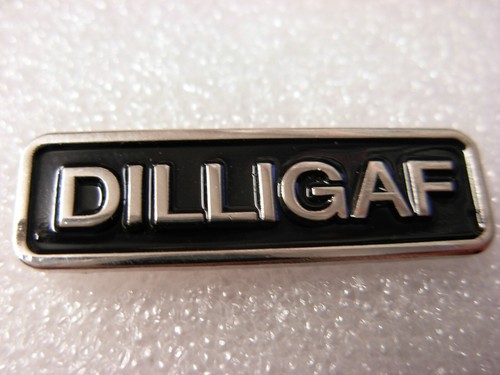 Dilligaf pin badge silver - pin,
