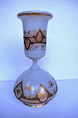 Antique opaline glass spill - glass,