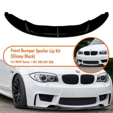 Car Front Bumper Spoiler Lip For BMW 1 Series E81 E82 E87 E88 1M 2004-2013 Black