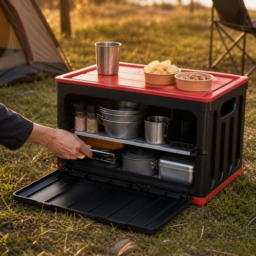 Portable camping storage box - camping,
