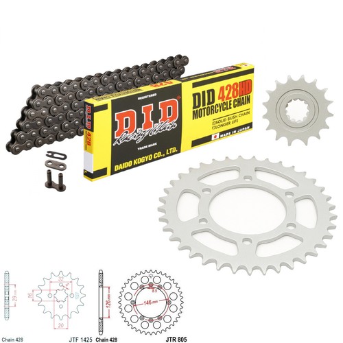 Tsr125 chain and sprocket - and, kit
