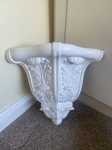 Vintage ornate plaster corbel - ornate,