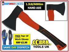 Hand Axe Fibreglass Shaft Handle Log Fire Wood Chopper Camping 1.3LB 600G 23-53