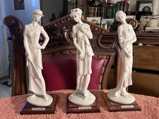 Three 1920’s Art Deco Style Figurine Ladies By Giuseppe Armani 1987 PORCELAIN