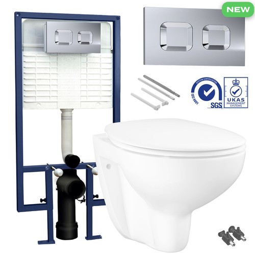 Wall hung toilet - wall, seat