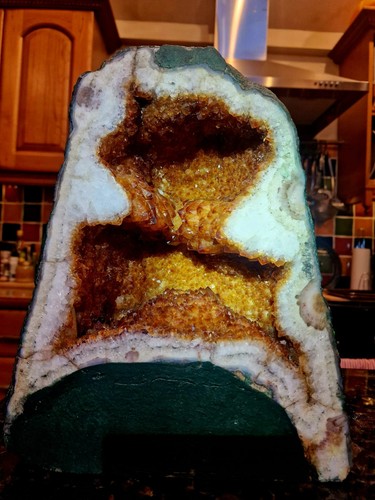 Tall citrine geode crystal - tall,