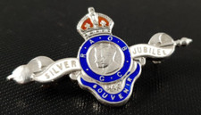 RAOB STERLING SILVER & ENAMEL KING GEORGE V & QUEEN MARY SILVER JUBILEE BADGE