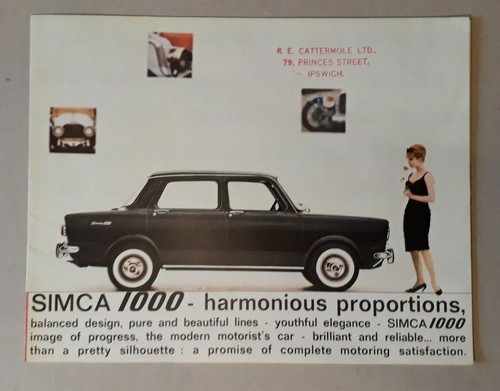 Simca 1000 brochure - 1000, c.1962
