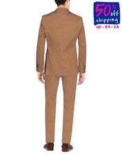 RRP €680 BARBATI Suit IT46 US36 S Brown Single Breasted Partly Lined Notch Lapel