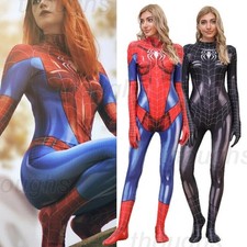 Women-Spiderman Superhero Lycra Jumpsuit Halloween Costume Girl Cosplay Outfit