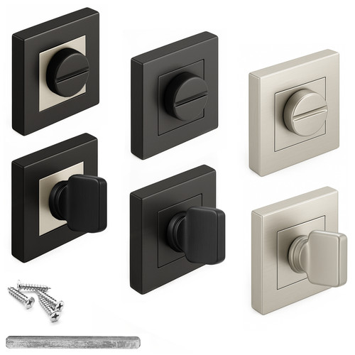 Square bathroom thumb turn - bathroom,