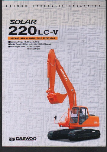 Daewoo solar 220lc crawler - daewoo, 220lc-v"