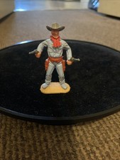 VINTAGE TIMPO COWBOY VARIANT-LIGHT BLUE STANDING LEGS & BROWN GUNBELT RARE