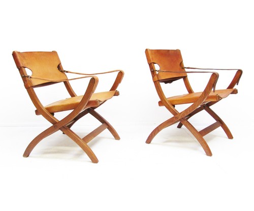 Two 1950s danish safari - danish, chairs