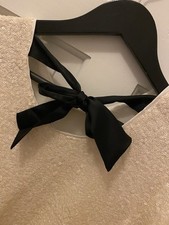 M&S Girls Cream Sequin Party Dress With Black Back Bow Details excellent Cond