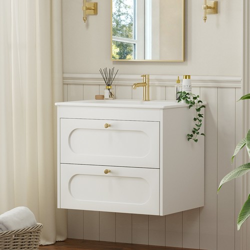 White wall hung vanity - vanity, &
