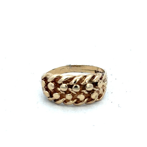 9ct yellow gold keeper ring