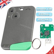 for Renault Laguna Espace Vel-Satis Car Remote Key Card Fob 2 Button 433MHz Chip